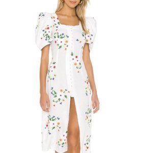 NWT All Things Mochi White Floral Dress